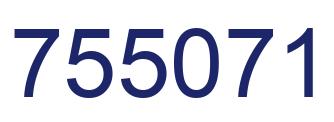 Number 755071 blue image
