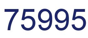 Number 75995 blue image