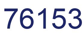 Number 76153 blue image