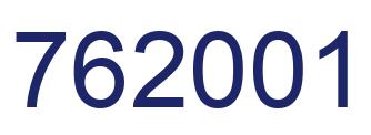 Number 762001 blue image
