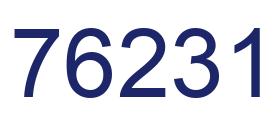 Number 76231 blue image