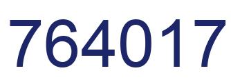 Number 764017 blue image