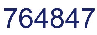 Number 764847 blue image