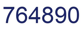 Number 764890 blue image