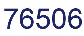Number 76506 blue image