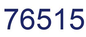 Number 76515 blue image