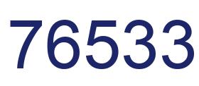 Number 76533 blue image