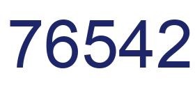 Number 76542 blue image