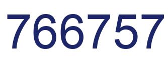 Number 766757 blue image