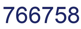Number 766758 blue image