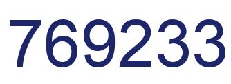 Number 769233 blue image