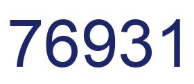 Number 76931 blue image