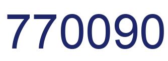 Number 770090 blue image