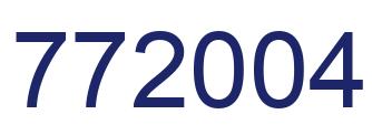 Number 772004 blue image