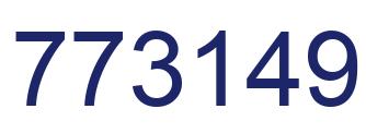 Number 773149 blue image