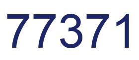 Number 77371 blue image