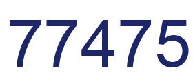 Número 77475 imagen azul