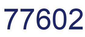 Number 77602 blue image