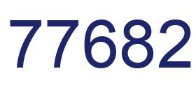 Number 77682 blue image