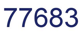 Number 77683 blue image
