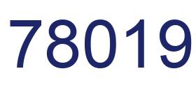 Number 78019 blue image