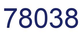 Number 78038 blue image