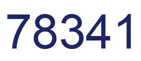 Number 78341 blue image