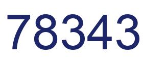 Number 78343 blue image