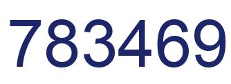 Number 783469 blue image