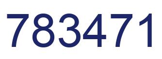 Number 783471 blue image