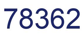 Number 78362 blue image