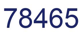 Número 78465 imagen azul