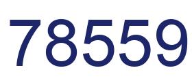 Number 78559 blue image