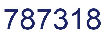 Number 787318 blue image