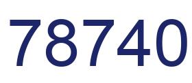Number 78740 blue image
