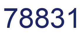 Number 78831 blue image