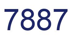 Número 7887 imagen azul