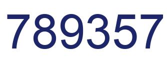 Number 789357 blue image