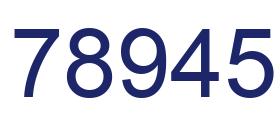 Number 78945 blue image