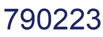 Número 790223 imagen azul