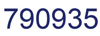 Number 790935 blue image