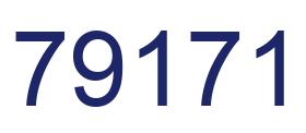 Number 79171 blue image