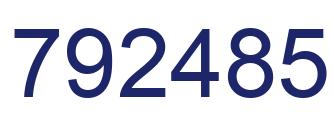 Number 792485 blue image