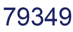 Number 79349 blue image