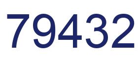 Number 79432 blue image