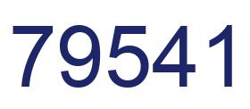 Number 79541 blue image