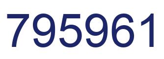 Number 795961 blue image