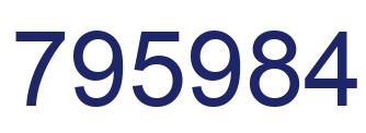 Number 795984 blue image