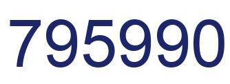 Number 795990 blue image