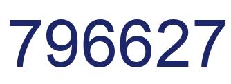 Number 796627 blue image